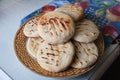 Venezuelan Arepas served on a table