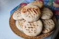 Venezuelan Arepas served on a table