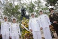 Venezuelan Bolivarian military men in their gala clothes.