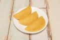 Venezuelan empanadas are another culinary gem, made with precooked corn flour and fried until crispy Royalty Free Stock Photo