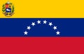 The Venezuelan flag is a vertical triband with in the center an emblem.