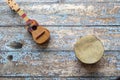 Venezuelan musical instruments, Cuatro and drum Royalty Free Stock Photo