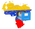 Venezuelan national database concept, 3D rendering