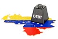 Venezuelan national debt or budget deficit, financial crisis con