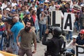 Venezuelan people protesting against Maduro