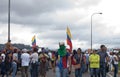 Venezuelan people protesting against Maduro
