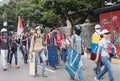 Venezuelan people protesting against Maduro