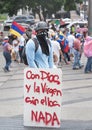 Venezuelan people protesting against Maduro