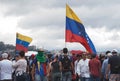 Venezuelan people protesting against Maduro