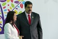 Venezuelan President Nicolas Maduro and first lady Cilia Flores