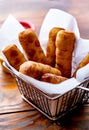 VENEZUELAN TEQUENOS. Latin American venezuelan colombian cheese Tequenos made of fried corn filled with cheese.