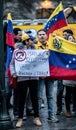 Porto / Portugal - 02/02/2019: Venezuelans in Portugal protest against Nicolas Maduro