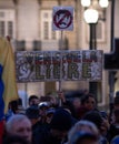 Porto / Portugal - 02/02/2019: Venezuelans in Portugal protest against Nicolas Maduro