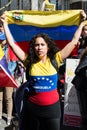 Venezuelans protest outside their countrys embassy