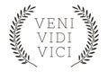 Veni Vidi Vici. Latin Quote Poster. Translation: I came, I saw, I conquered