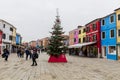 Christmas tree in Burano Island Royalty Free Stock Photo