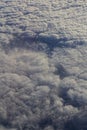 Heavy storm clouds viewed from an airplane Royalty Free Stock Photo