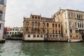 Classic building and Grand Canal in Venice city Royalty Free Stock Photo
