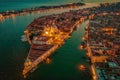 Venice from above Aerial drone view Saint Mark's square or Piazza San Marco Venice, Italy Royalty Free Stock Photo