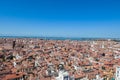 Venice - Aerial view from St Mark bell tower Campanile of the old town of Venice Royalty Free Stock Photo