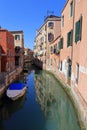 VENICE - APRIL 10, 2017: The view on Canal in Venice, on April 1