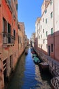 VENICE - APRIL 10, 2017: The view on Canal in Venice, on April 1