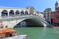 Venice - April 10, 2017: The view on Rialto Bridge on the Grand