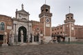 Venice Arsenal entrance view Royalty Free Stock Photo