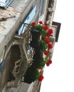 Venice, balcony with flowers Royalty Free Stock Photo