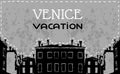 Venice banner in graphic monochrome vintage style, venice vacation, italy background