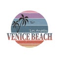 Venice Beach California surf typography, t-shirt graphics, vectors Royalty Free Stock Photo