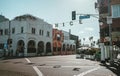 Venice Beach entrance Street. Old Car