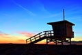 Venice Beach Lifeguard Stand at Sunset Royalty Free Stock Photo