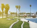 Venice beach panorama Royalty Free Stock Photo