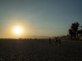 Venice Beach promenade, ocean walk, sunset, Los Angels, California, USA