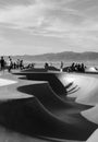 Venice Beach Skate Park shadows Royalty Free Stock Photo