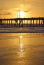 Venice Beach Sunset Royalty Free Stock Photo