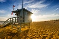 Venice beach at sunset in Los Angeles