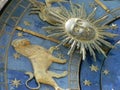 Venice blue zodiac clock details Royalty Free Stock Photo