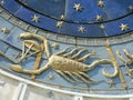 Venice blue zodiac clock details Royalty Free Stock Photo