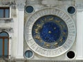 Venice blue zodiac clock. Royalty Free Stock Photo