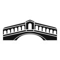 Venice bridge icon, simple style