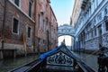 Venice Bridge of Sigh from gondola Royalty Free Stock Photo