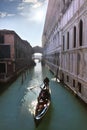 Venice, canal with gondola