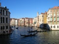 Venice Canal Grande view with Gondole Royalty Free Stock Photo