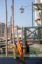 Venice canal scene in Italy