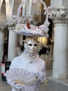 VENICE Carnival-epoch costume-woman-Venice- italy Royalty Free Stock Photo