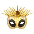 Venice carnival mask. Masquerade party. Harlequin face. Festival show. Facial ornate decoration. Venetian parade Royalty Free Stock Photo