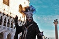 Venice carnival, portrait of a mask, during the Venetian carnival in the whole city there are wonderful masks.