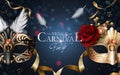 Venice carnival poster Royalty Free Stock Photo